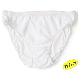 douper Womens Disposable Purified Cotton Briefs Underwear Size XXL 20 Pack