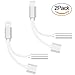2 in 1 Headphones Adapter for iPhone 7 [2-Pack],Loveying iPhone Splitter,2-Port Headphone Audio and Charger Adapter for iphone7 … …thumb 1