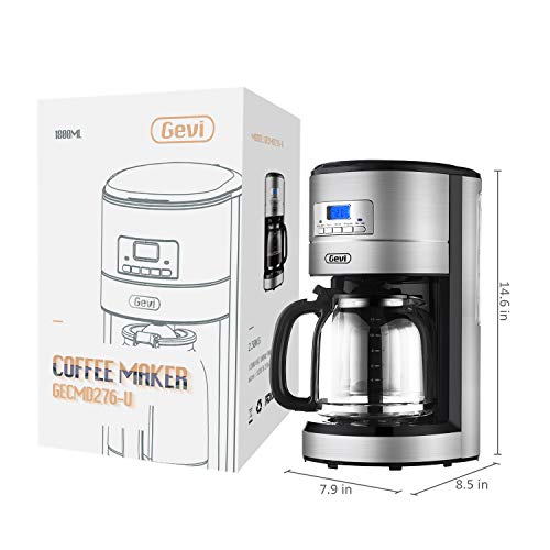 Coffee Makers 12 Cup, Gevi Programmable Coffee Maker with Auto Shutoff