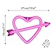 Neon Art Decorative Lights The Arrow of Love LED Neon Cupid Love Heart Signs Light Wall Decor for Girls Bedroom House Bar Pub Party Wedding Valentine's Day (Pink Neon Heart)