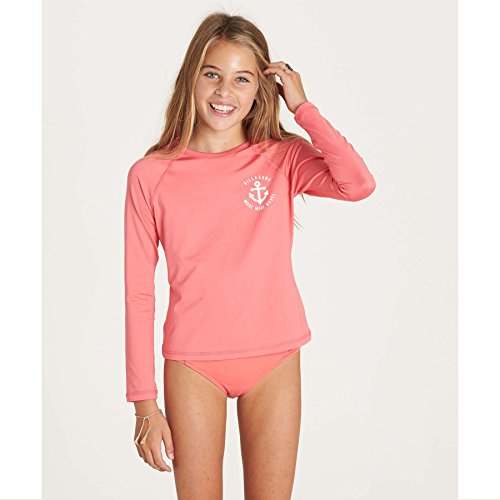 Billabong Girls' Girls' Sol Searcher Long Sleeve Rashguard Paradise Pink Small
