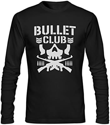 Loshery-Men's Bullet Club O-neck T-shirt Long XL Black