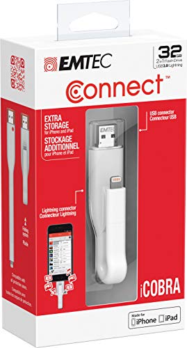 Emtec iCobra Lightning Flash Drive, 32GB, for