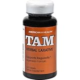 American Health Tam Herbal Laxative - 100 Vegetarian Tablets - Gluten Free - Relief of occasional constipation