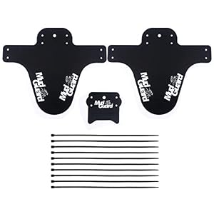 Mountain Bike Mudguards Set, XCOZU 3Pcs Folding Bicycle MTB Mud Guards Front and Rear Bike Fender,Including 10 Cable…