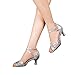 superpark Women's Latin Dance Shoes with Soft Sole Female Latin Sandals Ballroom Dance Shoes