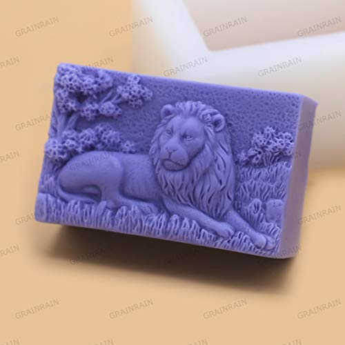 Rectangle Lion Craft Art Silicone Soap Mold Craft Molds DIY Handmade soap molds