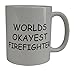 Rogue River Tactical Funny Coffee Mug Wolds Okayest Firefighter Novelty Cup Great Gift Idea For Office Gag White Elephant Humor Fire Fighter Department (Firefighter)