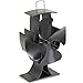 VonHaus 4-Blade Heat Powered Wood Stove Fan - Ultra Quiet Fireplace Wood Burning Eco Fan for Efficient Heat Distribution