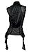 eVogues Women's Sleeveless Sheer and Faux Leather Panel Fashion Vest Jacket