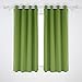 Deconovo Grass Green Grommet Thermal Insulated Blackout Curtain 52x63,1 Pair