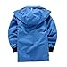 Hiheart boys/Girls Waterproof Hooded Jackets Cotton Lined Rain Jackets blue 4T