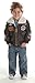 Up and Away Children's Medium-Weight A-2 Bomber Jacket in Brown With Nine Patches