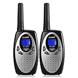 Walkie Talkies for Kids, 22 Channel FLOUREON Walkie Talkies 2 Way Radio Long Range 3000M (MAX 5000M open field) FRS/GMRS Handheld Mini Walkies Talky for Outdoor Camping/Hunting/Fish (Silver)