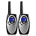 Walkie Talkies for Kids, 22 Channel FLOUREON Walkie Talkies 2 Way Radio Long Range 3000M (MAX 5000M open field) FRS/GMRS Handheld Mini Walkies Talky for Outdoor Camping/Hunting/Fish (Silver)