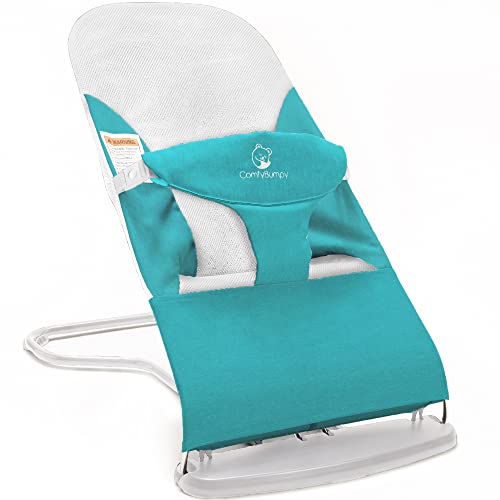 Ergonomic Baby Bouncer Seat Bonus Travel Carry Case Safe, Portable