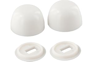 Plastic Toilet Anchor Cap | White Bolt Cap for Toilet | Replacement Toilet Screw Cover for Rusted Toilet Bolt Cover | Bathroo