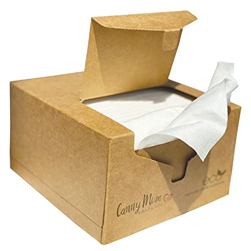 400 CannyMum Bamboo Biodegradable Baby Wipes or Disposable Face Towels. 400 Chemical-Free Gentle Cloth Dry Wipes