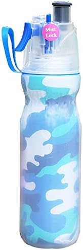 Heilsa Mist Spray Water Bottle, 590 ml Insulated Bottle with Spray Mist for Outdoor Sport Hydration,Leak Proof, BPA Free