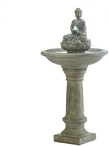 AmeriZon Outdoor Water Fountain, Electric Buddha Pedestal Water Fountain for Backyard