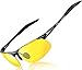 ATTCL Men's Night Driving Glasses - Driving Glasses for Men, Al-Mg metal 8177-night