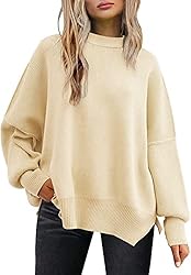 LILLUSORY Women's Cream Sweaters 2023 Fall Cashmere