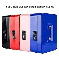 KYODOLED Large Cash Box with Combination Lock,Safe