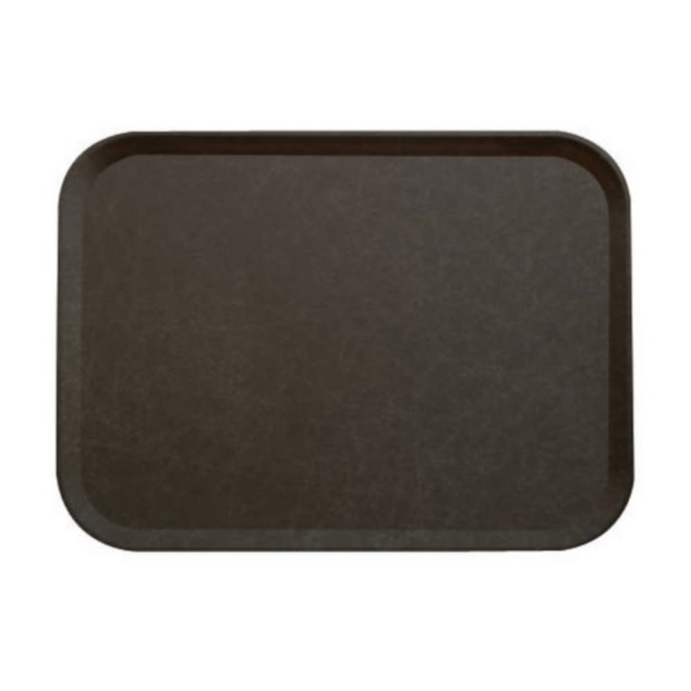 Cambro 1418CT-110 Fiberglass Camtread Rectangular Bar Tray, Black