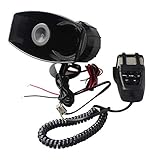 GAMPRO Car Siren Horn,12V 80W 7 Tone Sound Car Siren Vehicle Horn with Mic PA Speaker System Emergency Sound Amplifier