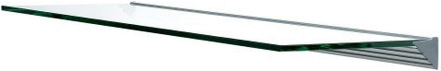 LTL Home Products Wallscapes Glacier Floating Glass Wall Shelf Kit, 12"X36", Clear