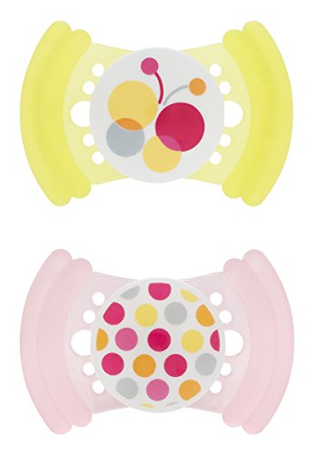 MAM Soft Silicone Pacifier, Pink, 2-Count