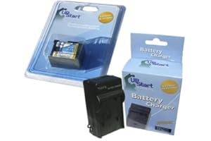UPSTART BATTERY Canon BP-808 Digital Camcorder Batteries and Charger Replacement (Decoded, 890mAh, 7.4V, Li-ion) - Compatible with Canon FS21, XA10, VIXIA HF G20, VIXIA HF G10, VIXIA HF S100, FS200, FS100, HF200