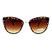 SA106 Runway Fashion Metal Bridge Trim Oversized Cat Eye Sunglasses Tortoise Shell
