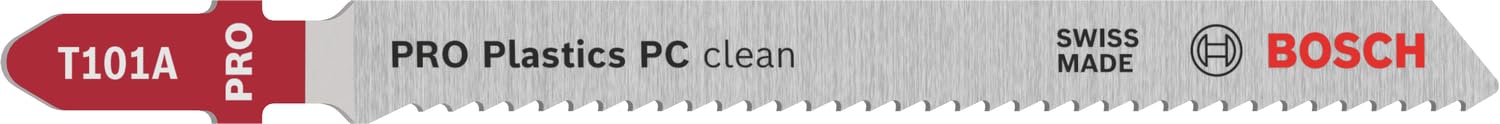 Bosch 5x Jigsaw Blade T 101 A Special for Acrylic (for Plexiglass, PMMA, Polycarbonate, Professional Accessories Jigsaw)