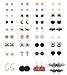 Hanpabum 36 Pairs Halloween Stud Earring for Women Halloween Cute Cosplay Costumer Jewelry Drop Dangle Hoop Earrings Sets (Including Halloween Spider Pumpkin Ghost Bat)