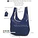 EcoJeannie 1 Pack Super Strong Ripstop Nylon Foldable Reusable Bag Grocery Shopping Tote Bag with Built-in Pouch, RB0004 (Navy)