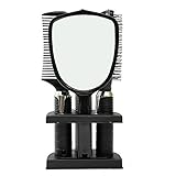 LuckyFine 5pcs Hair Tools Styling Display Stand Hold Combs Mirror Set Kit