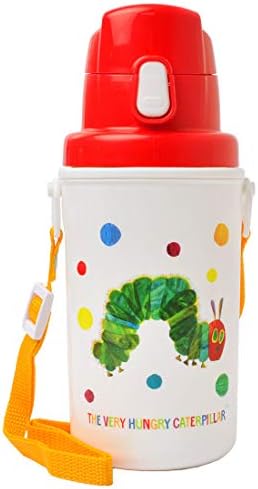 直飲み プラスチック 水筒 保冷 450ml はらぺこあおむし おさるのジョージ 軽量 子供 日本製 プラボトル ワンタッチ オープン 肩紐付き B07zjblh5g 0円