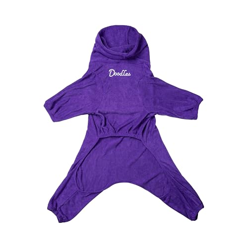 Mikki Doodles Dog Drying Robe, for Curly Coats, Highly Absorbent Microfiber, Fast Drying, Reduces Frizz, Lightweight, Full Body Coverage, Size XXL