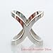 ZAKIA Women's Elegant Hollow Cross Silk Scarves Clips Electroplating Scarf Ring Buckle Holder for Wedding Party (2.0CM, Silver)