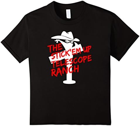 Kids The Stick'em Up Telescope Ranch on Dark T-shirt - FRONT 10 Black