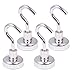 Magnetic Hooks - Strong Steel Organizing Hooks for Hanging Purses, Clothes, Towels - 4 Pc Set