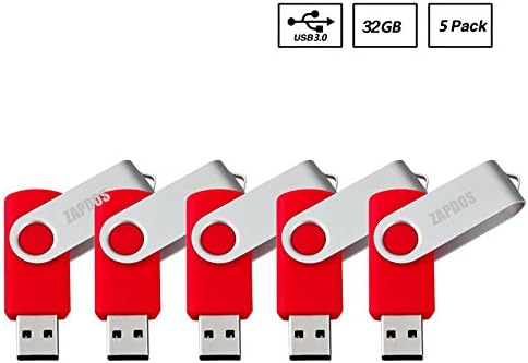 Bulk (5Pack Red 32GB) USB 3.0 Flash Drive Memory Stick Fold Storage Thumb Swive