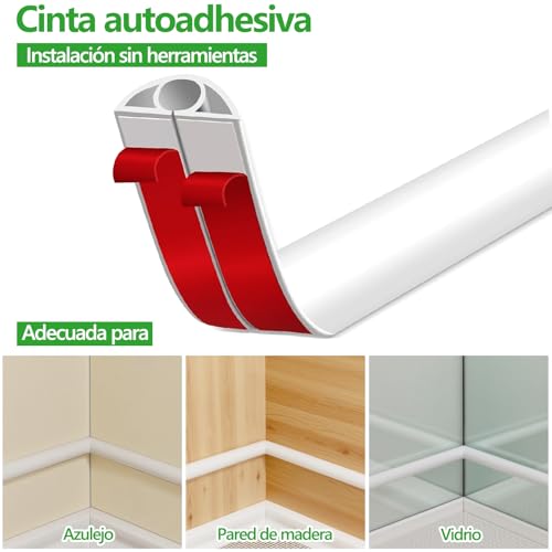 NZNDWYT Canaletas para Cables Pared 5M - Cubre Cables de Suelo,Protector de Cable sobre Piso,Canaleta con Fondo Autoadhesivo,Esconder Cable para Teatro,Taller,Almacén