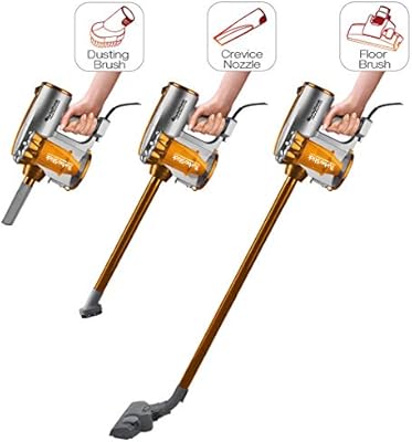 Turbotronic Aspirapolvere Ciclonico 2 In 1 Senza Sacchetto Efficienza Energetica Classe A600w 14kpa Filtro Hepa Arancione