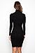 STREETWEAR SXCIETY Women's Long Sleeved Ribbed Knit Turtleneck Sweater Dress