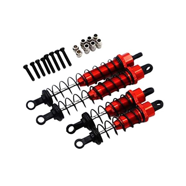 T TOOYFUL 4 Pack Einstellbare Öl 70mm 98mm Vorne und Hinten Metall Stoßdämpfer Dämpfer für Wltoys 1/12 RC Auto 12428… – Bild 3