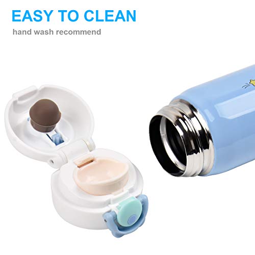 Hot Water Bottle SB Toys Thermoses Thermal Vacuum Cups for Hot and Cold DrinkStainless Water Bottle Cup Vacuum Insulated Water Flask for School Kids Girls Proof BPA Free Blue Unicorn-17oz