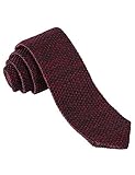 H2H Mens Casual Fashion Triangular Shape Edged Knit Neck Tie RED US NONE/Asia NONE (KMANT084)
