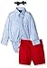 Izod boys 4-Piece Creeper, Bow Tie, Suspenders, and Shorts Set, Red, 24 Months